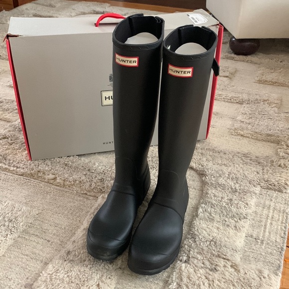 Hunter Shoes Matte Black Hunter Boots Poshmark
